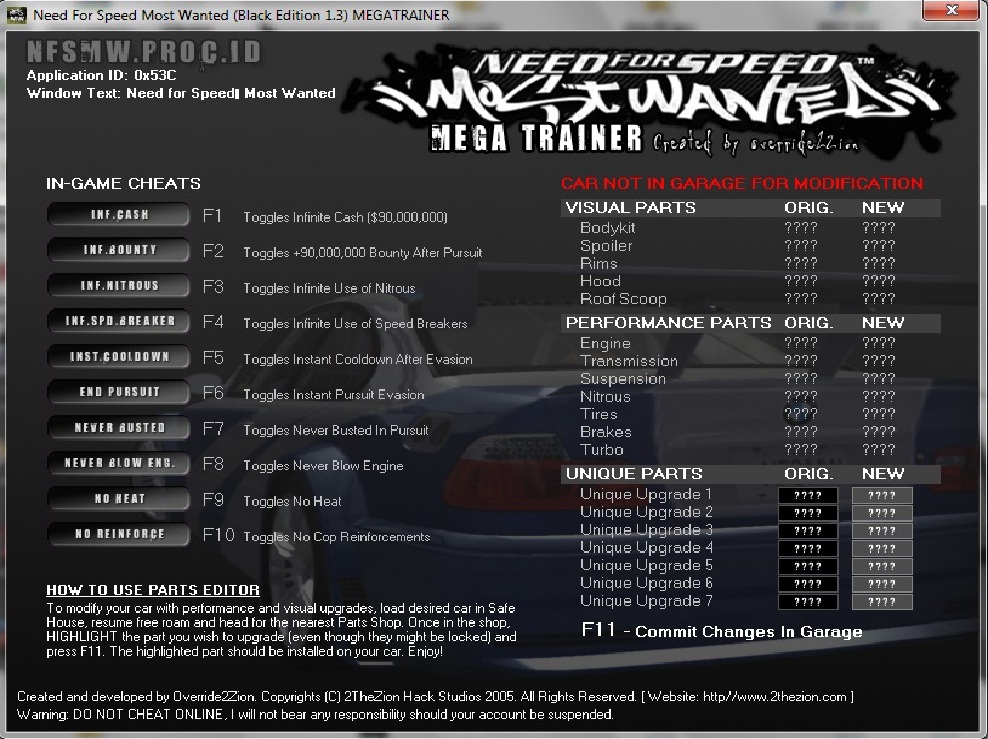 Need For Speed Most Wanted 2005 Black Edition Cheats